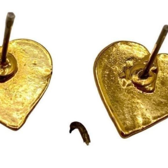 Vintage 12KGF floral heart locket pendant with AVON Metal Gold Plated Small Hear - Picture 8 of 8